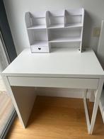 MICKE bureau (wit) — uitstekende staat, Ophalen, Zo goed als nieuw, Bureau