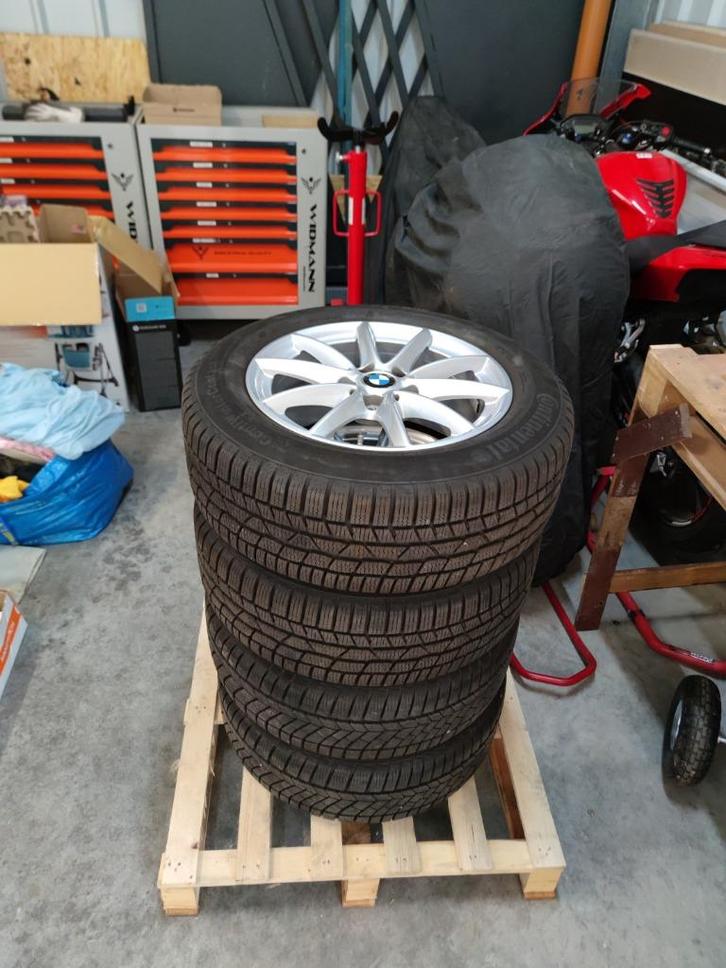 4 BMW 2-serie 5x112 velgen + winterbanden, Auto-onderdelen, Banden en Velgen, Band(en), Winterbanden, 16 inch, 205 mm, Personenwagen