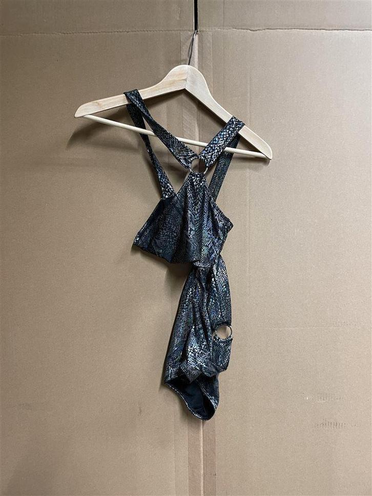 Badpak zwart zilver Maat 36, Kleding | Dames, Badmode en Zwemkleding, Zo goed als nieuw, Badpak, Zwart, Ophalen of Verzenden