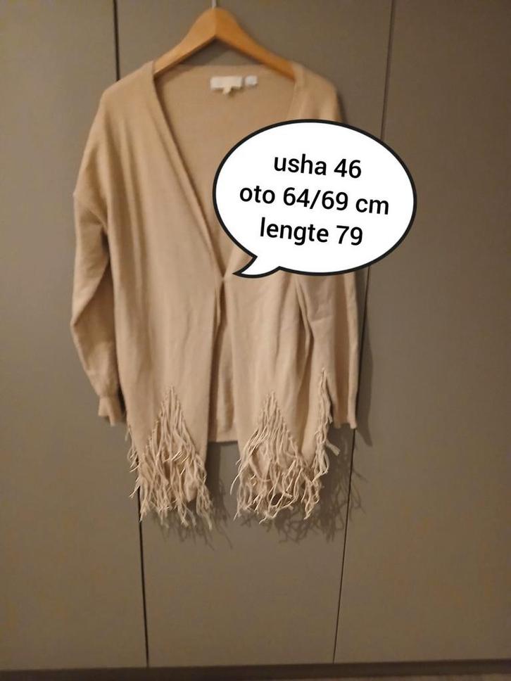 Vest usha 44/46, Kleding | Dames, Truien en Vesten, Beige, Ophalen of Verzenden