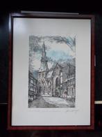 2 etsen Frans Vanderveken Hasselt, Antiek en Kunst, Kunst | Etsen en Gravures, Ophalen of Verzenden