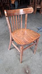 110 cafe thonet bistro spijltjes stoelen hout stapelbaar lot, Gebruikt, Bruin, Ophalen of Verzenden, Vijf, Zes of meer stoelen