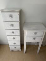 2 vintage nachtkastjes – €40 samen / €25 per stuk, Ophalen