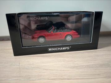 Porsche 911 (964) Carrera 2 Cabrio 1992 red Minichamps 1:43 beschikbaar voor biedingen