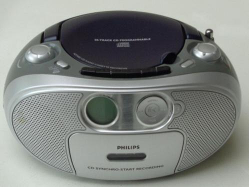 Stereo Radio - CD - Cassette Recorder PHILIPS Type AZ - 1022, Audio, Tv en Foto, Radio's, Gebruikt, Radio, Met cd-speler, Ophalen of Verzenden