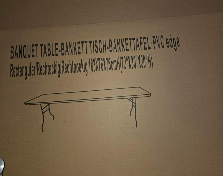 Nouvelles tables pliantes d'accueil - non ouvertes - lot de, Maison & Meubles, Tables | Tables d'appoint, Neuf, Rectangulaire