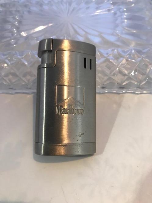 Marlboro Aansteker geborsteld Staal Vintage inox😎💑🤗🎁👌, Verzamelen, Rookartikelen, Aanstekers en Luciferdoosjes, Gebruikt