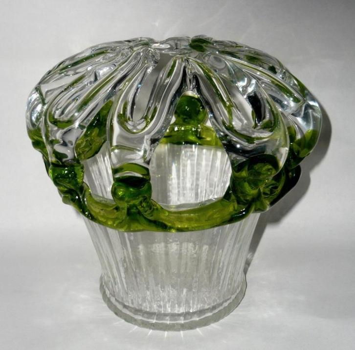 BLOEMSTEKER VORMGEBLAZEN IN TWEE KLEUREN CA 1875, Antiek en Kunst, Antiek | Glaswerk en Kristal, Ophalen of Verzenden