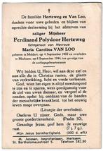 Oorlog Herteweg bevrijding Merksem 1944 geboren Meldert, Verzamelen, Bidprentjes en Rouwkaarten, Verzenden, Bidprentje