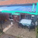 Terrasoverkapping 3m lang x 3m breed – stevig metale, Ophalen, Zo goed als nieuw