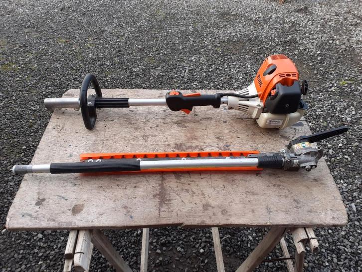 Combi Stihl KM90R + Accessoires, Jardin & Terrasse, Taille-haies, Comme neuf, Essence, Enlèvement
