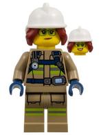 Lego figuur cty1113 Fire Fighter, Female  Freya McCloud / F4, Ophalen of Verzenden, Zo goed als nieuw, Losse stenen, Lego