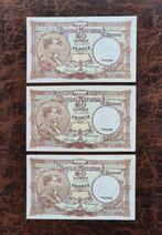 3 OPEENVOLGEND !!! 20 Frank  1944  Nationale Reeks.     UNC, Postzegels en Munten, Bankbiljetten | België, Ophalen of Verzenden