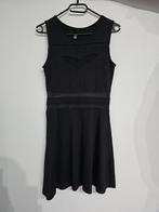 zwart kleedje met doorzichtige stukken, Gedragen, Coolcat, Maat 36 (S), Zwart