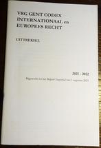 VRG Gent codex internationaal en europees recht uittreksel, Boeken, Studieboeken en Cursussen, Ophalen of Verzenden, Hoger Onderwijs