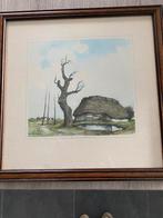 Ets aquarel, Antiek en Kunst, Ophalen