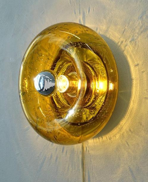 Vintage wandlamp Doria Leuchten plafondlamp Donut messing, Maison & Meubles, Accessoires pour la Maison | Autre, Utilisé, Enlèvement ou Envoi