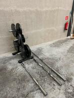 Complete halterset met 100kg plates, Sport en Fitness, Fitnessmaterialen, Ophalen of Verzenden, Nieuw, Benen, Halterset
