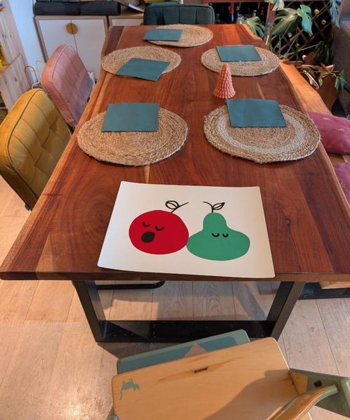 Eettafel + zitbank (180 CM), Huis en Inrichting, Tafels | Eettafels, Zo goed als nieuw, Metaal, Ophalen