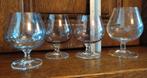 4 Cognacglazen, Glas, Glas of Glazen, Gebruikt, Ophalen of Verzenden