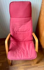 Fauteuil IKEA berkenfineer rood, Huis en Inrichting, Ophalen, Gebruikt, Hout, IKEA