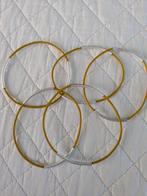 5 mooie armbandjes, samen te dragen, Handtassen en Accessoires, Armbanden, Ophalen, Gebruikt, Geel, Leer