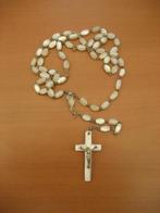 superbe rosaire perles blanches, rel. catholique, Bijoux, Utilisé, Envoi, Christianisme | Catholique