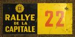 Plaque Rallye de la Capitale 1955, Enlèvement ou Envoi, Utilisé, Voitures