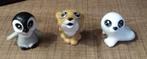 3 miniatuurfiguurtjes: zeehondje, vosje en pinguïn (Kindersu, Verzamelen, Poppetjes en Figuurtjes, Ophalen of Verzenden, Zo goed als nieuw