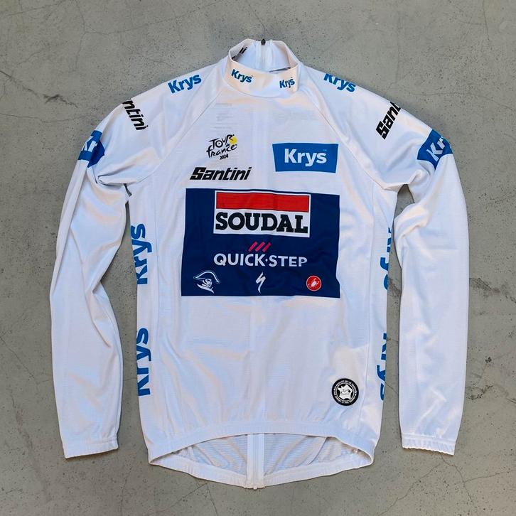 Remco Evenepoel 2024 Tour de France podium koerstrui, Fietsen en Brommers, Fietsaccessoires | Fietskleding, Ophalen of Verzenden