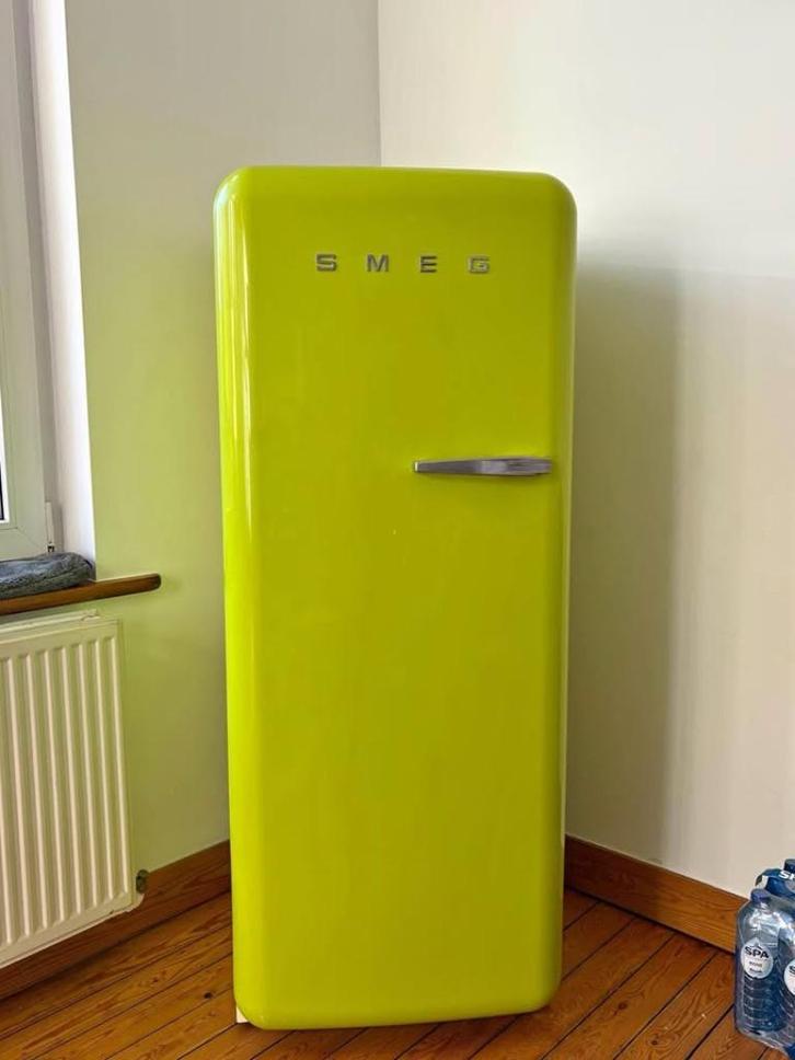 Frigo SMEG FAB28 – Rétro 50’s Design – Vert acidulé, Elektronische apparatuur, Koelkasten en IJskasten, Gebruikt, Met vriesvak