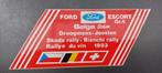 Sticker autocollant rally Ford Escort Robert Droogmans, Ophalen of Verzenden, Gebruikt