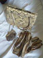 Vintage handtas slangen leder, Antiek en Kunst, Ophalen