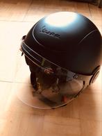 Zwarte Vespa helm , zonder krassen op de helm met zonnesc, Ophalen, Zo goed als nieuw, Extra large of groter, Vespa