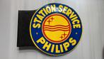 Enseigne émaillée Philips Station Service en excellent état, Collections, Comme neuf, Enlèvement ou Envoi