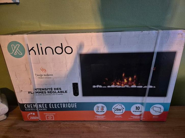 Cheminée électrique Klindo !!!neuve!!!, Doe-het-zelf en Bouw, Verwarming en Radiatoren, Nieuw, Ophalen