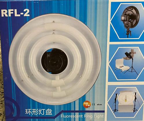 Fluorescent Ring light 50W RFL-2 5500K, TV, Hi-fi & Vidéo, Photo | Studio photo & Accessoires, Comme neuf, Lampe ou Kit de flash