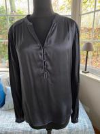 No Man's Land antracietgrijze zijden blouse - 38, Maat 38/40 (M), Zwart, Ophalen of Verzenden, Zo goed als nieuw