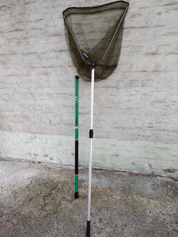 Carbon hengel 5m en telescopische visnet ..1m80...0478028005, Watersport en Boten, Hengelsport | Algemeen, Zo goed als nieuw, Ophalen of Verzenden