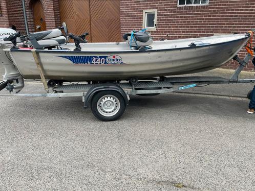 Visboot aluminium 10pk Honda 440x165 COMPLEET visklaar!, Watersport en Boten, Vis- en Consoleboten, Gebruikt, 3 tot 6 meter, Buitenboordmotor