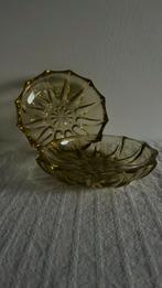 Vintage amberkleurige snoepschaaltjes, Ophalen of Verzenden