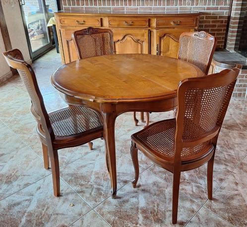 Vintage eetkamer hout, Huis en Inrichting, Complete eetkamers, Gebruikt, 4 tot 6 stoelen, Ophalen