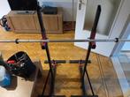 Squatrack met bank, veel gewichten en 4 kleine halters, Sport en Fitness, Ophalen, Gebruikt