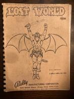 BALLY LOST WORLD MANUAL, Verzamelen, Elektronisch, Bally, Ophalen of Verzenden, Zo goed als nieuw