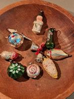 Mooie SERIE VAN 10 Antieke/Vintage Kerstballen/Decoraties  !, Ophalen of Verzenden, Gebruikt