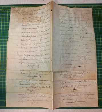 Acte de vente 16 pages recto/verso sur parchemin  beschikbaar voor biedingen
