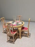 Vintage Barbie Eettafel met 4 stoelen, Kinderen en Baby's, Ophalen, Gebruikt, Barbie