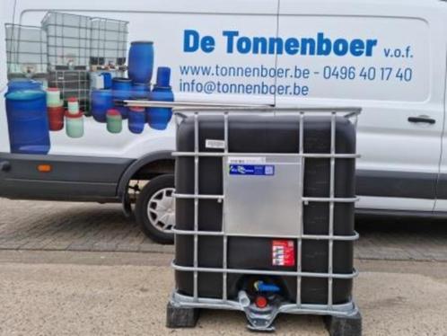 NIEUWE Zwarte ibc van 1060 op pvc pallet ( Tonnen,Vaten ), Tuin en Terras, Regentonnen, Nieuw, Kunststof, 150 liter of meer, Ophalen