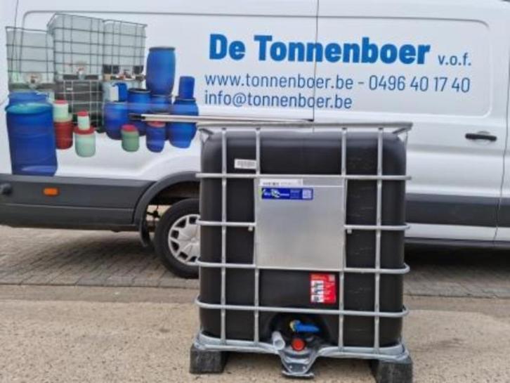 NIEUWE Zwarte ibc van 1060 op pvc pallet ( Tonnen,Vaten ), Tuin en Terras, Regentonnen, Nieuw, Kunststof, 150 liter of meer, Ophalen