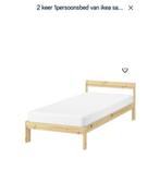 50 euro voor  2bedden met lattenbodem zo goed als nieuw, Ophalen, Zo goed als nieuw, Lattenbodem
